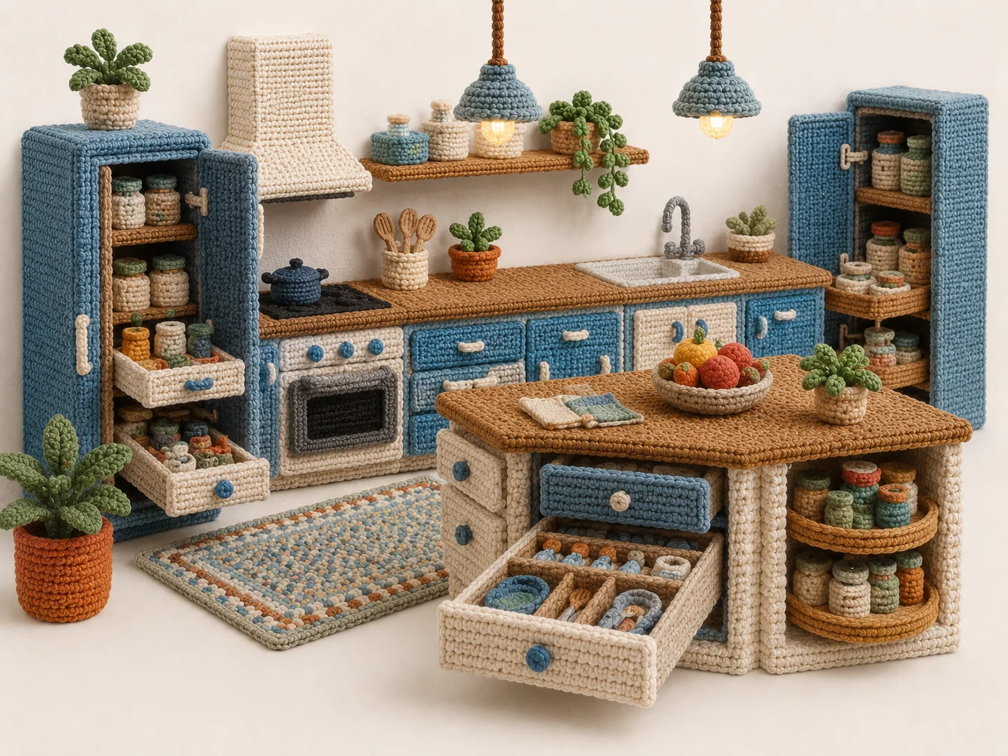 Kitchen with smart storage solutions and organized cabinets