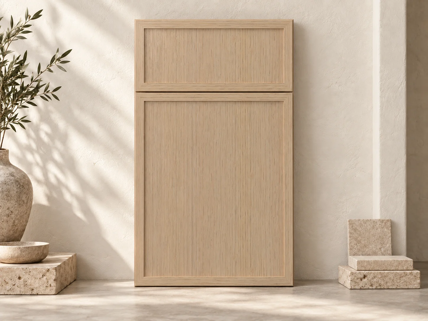 Natural Oak wood cabinet finish