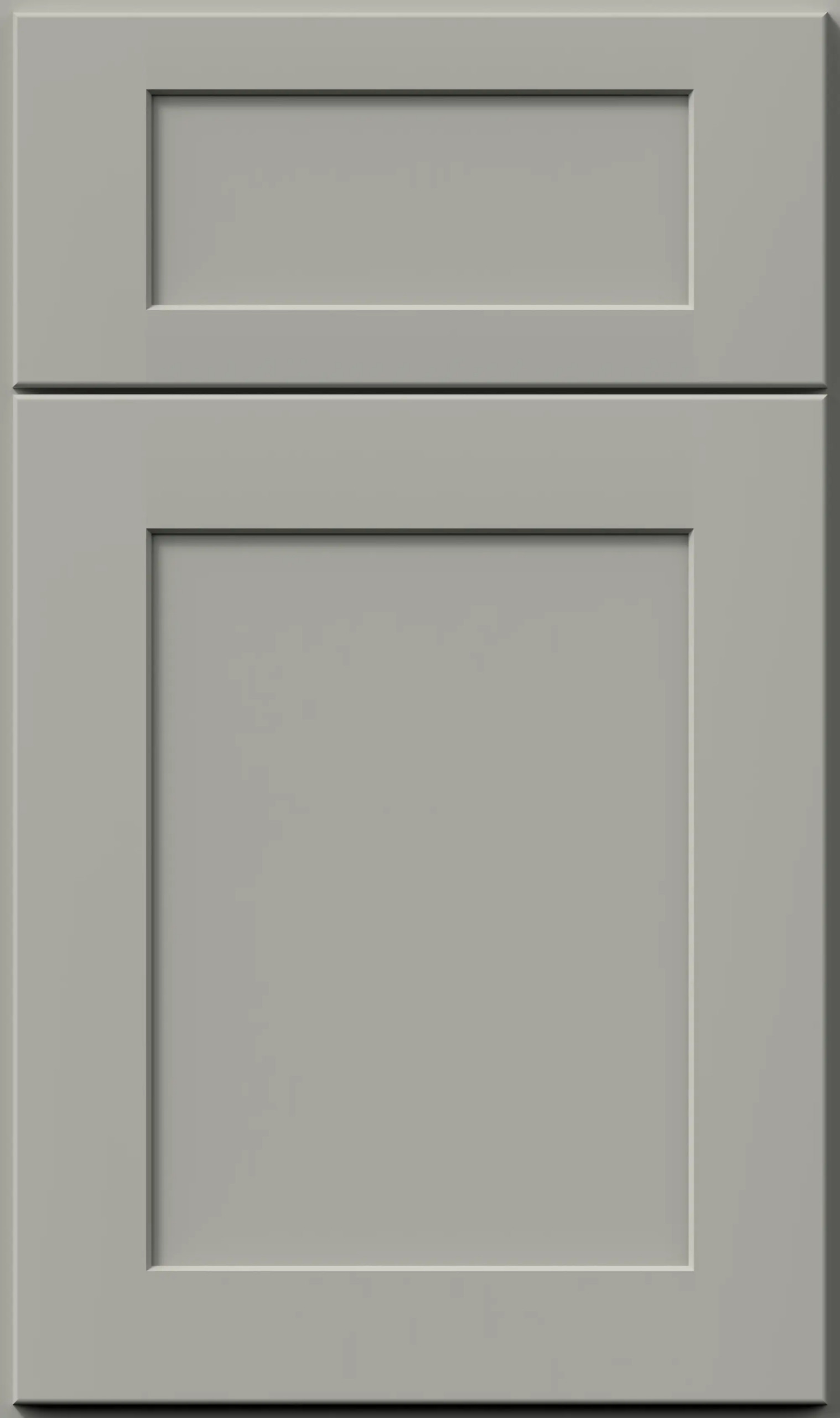 Gray Shaker cabinet door