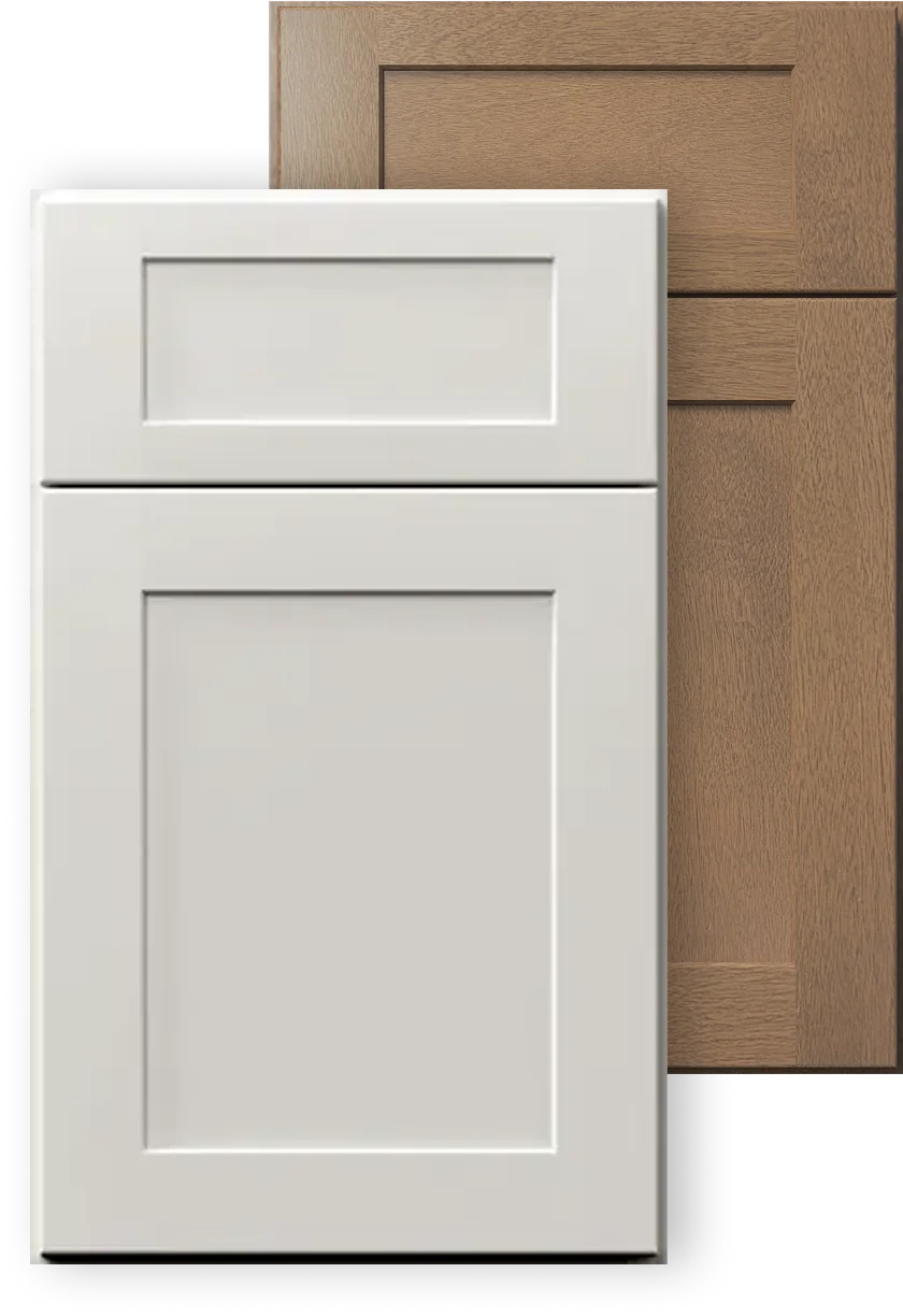 Dove and Truffle two-tone cabinet combination