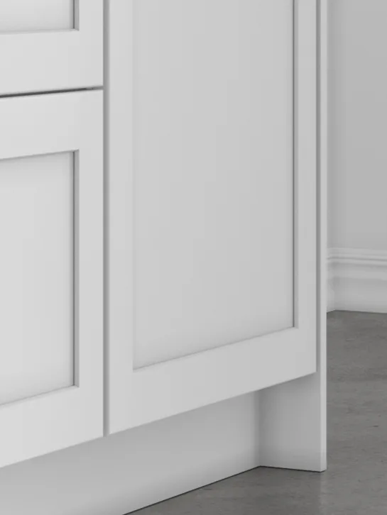 Shaker cabinet base detail