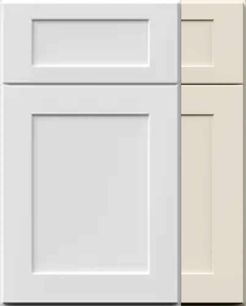 White and Linen Shaker doors