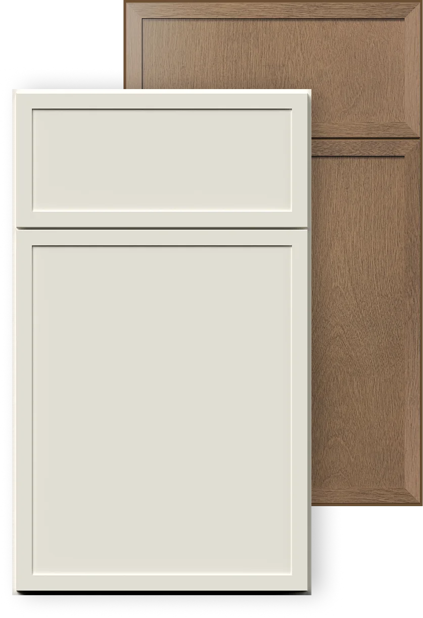 Dove and Truffle two-tone cabinet combination